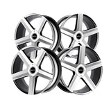 1 X Motiv 439C 24X9.5 5X115/5X120 74.1 Hub +15 Offset Chrome Wheel Rim