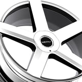1 X Motiv 439C 24X9.5 5X115/5X120 74.1 Hub +15 Offset Chrome Wheel Rim