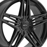 1 X Motiv 440B 18X7.5 5X4.50/5X120 74.1 Hub +40 Offset Black Wheel Rim