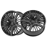 1 X Motiv 443B 24X9.5 5X115/5X120 74.1 Hub +15 Offset Black Wheel Rim