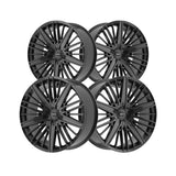 1 X Motiv 443B 24X9.5 5X115/5X120 74.1 Hub +15 Offset Black Wheel Rim