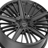 1 X Motiv 443B 24X9.5 5X115/5X120 74.1 Hub +15 Offset Black Wheel Rim