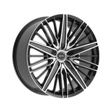 1 X Motiv 443MB 22X9 5X115/5X120 74.1 Hub +15 Offset Black Wheel Rim
