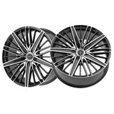 1 X Motiv 443MB 22X9 5X115/5X120 74.1 Hub +15 Offset Black Wheel Rim