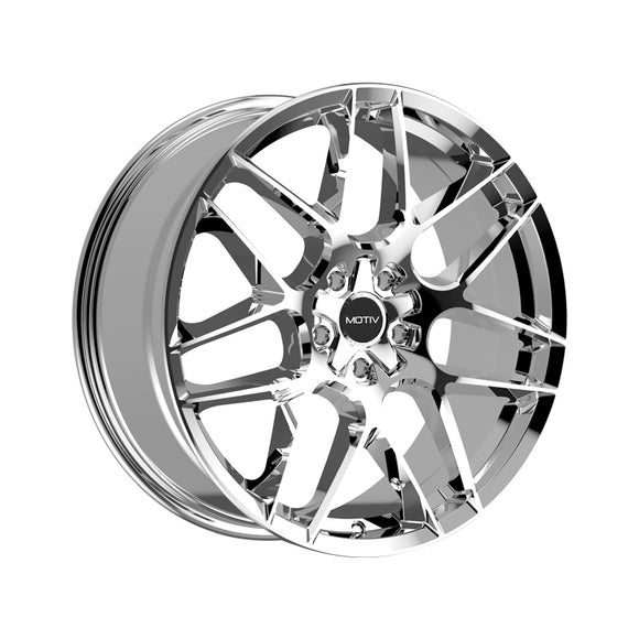 1 X Motiv 435C 20X8.5 5X108/5X4.50 73.1 Hub +40 Offset Chrome Wheel Rim