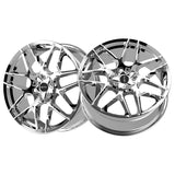 1 X Motiv 435C 20X8.5 5X108/5X4.50 73.1 Hub +40 Offset Chrome Wheel Rim