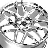 1 X Motiv 435C 20X8.5 5X108/5X4.50 73.1 Hub +40 Offset Chrome Wheel Rim