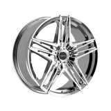 1 X Motiv 440C 20X8.5 5X112/5X4.50 73.1 Hub +40 Offset Chrome Wheel Rim