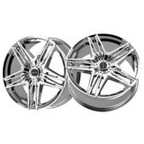 1 X Motiv 440C 20X8.5 5X112/5X4.50 73.1 Hub +40 Offset Chrome Wheel Rim