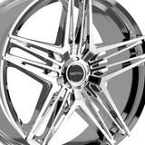 1 X Motiv 440C 20X8.5 5X112/5X4.50 73.1 Hub +40 Offset Chrome Wheel Rim