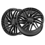 1 X Motiv 429B Align 24X9.5 6X135/6X5.50 87.1 Hub +25 Offset Black Wheel Rim