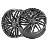 1 X Motiv 429G Align 20X8.5 5X4.50 74.1 Hub 40 Offset Graphite Wheel Rim