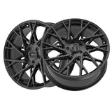 1 X Motiv 430B 20X8.5 5X108/5X4.50 73.1 Hub +40 Offset Black Wheel Rim