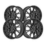 1 X Motiv 430B 20X8.5 5X112/5X4.50 73.1 Hub +40 Offset Black Wheel Rim