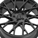 1 X Motiv 430B Maestro 20X8.5 5X4.50/5X120 74.1 Hub +40 Offset Black Wheel Rim