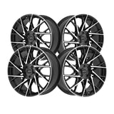 1 X Motiv 430MB 17X7.5 5X100/5X4.50 73.1 Hub +40 Offset Black Wheel Rim