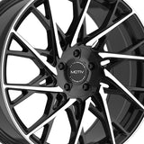 1 X Motiv 430MB 18X8 5X112/5X4.50 73.1 Hub +40 Offset Black Wheel Rim