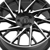 1 X Motiv 430MB 20X8.5 5X112/5X4.50 73.1 Hub +40 Offset Black Wheel Rim