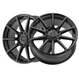 1 X Motiv 431B Elicit 17X7.5 5X4.50 74.1 Hub 40 Offset Black Wheel Rim
