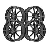 1 X Motiv 431B 18X7.5 5X108/5X4.50 73.1 Hub +40 Offset Black Wheel Rim
