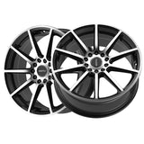 1 X Motiv 431MB Elicit 16X7.5 5X100 73.1 Hub 40 Offset Black Wheel Rim