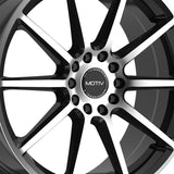 1 X Motiv 431MB 17X7.5 5X108/5X4.50 73.1 Hub +40 Offset Black Wheel Rim