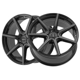 1 X Motiv 432B Rigor 17X7.5 5X4.50 / 5X120 74.1 Hub +40 Offset Black Wheel Rim