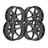 1 X Motiv 432B 17X7.5 5X108/5X4.50 73.1 Hub +40 Offset Black Wheel Rim