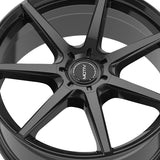1 X Motiv 432B 17X7.5 5X112/5X4.50 73.1 Hub +40 Offset Black Wheel Rim