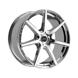 1 X Motiv 432C Rigor 18X7.5 5X4.50 74.1 Hub 40 Offset Chrome Wheel Rim