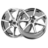 1 X Motiv 432C Rigor 20X8.5 5X4.50 74.1 Hub 40 Offset Chrome Wheel Rim