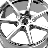 1 X Motiv 432C Rigor 18X7.5 5X4.50 74.1 Hub 40 Offset Chrome Wheel Rim