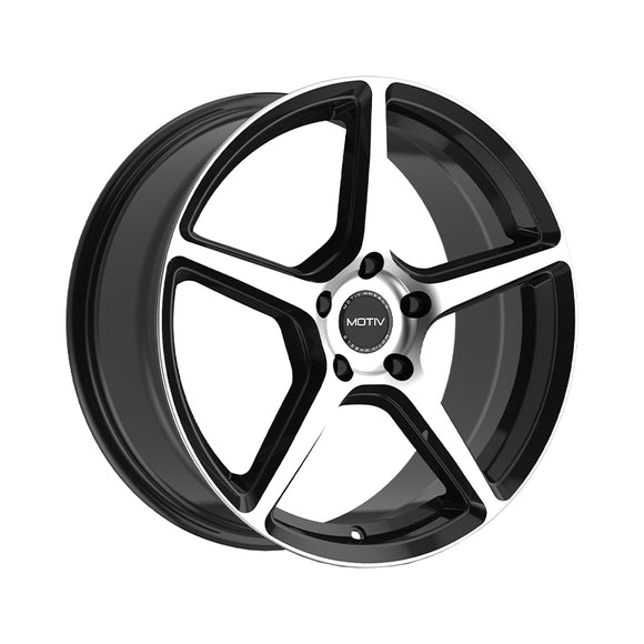 1 X Motiv 433MB 16X7.5 5X120 74.1 Hub +40 Offset Black Wheel Rim