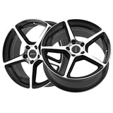 1 X Motiv 433MB 16X7.5 5X100 73.1 Hub +40 Offset Black Wheel Rim