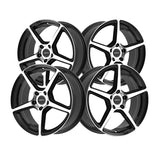 1 X Motiv 433MB 16X7.5 5X112 73.1 Hub +40 Offset Black Wheel Rim