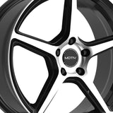 1 X Motiv 433MB 16X7.5 5X100 73.1 Hub +40 Offset Black Wheel Rim