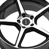 1 X Motiv 433MB 16X7.5 5X112 73.1 Hub +40 Offset Black Wheel Rim