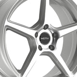 1 X Motiv 433MS Blade 16X7.5 5X4.50 73.1 Hub +40 Offset Silver Wheel Rim