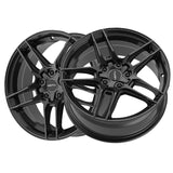 1 X Motiv 434B 17X7.5 5X100/ 5X4.50 73.1 Hub +40 Offset Black Wheel Rim