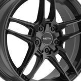 1 X Motiv 434B 17X7.5 5X100/ 5X4.50 73.1 Hub +40 Offset Black Wheel Rim