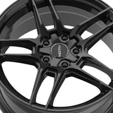 1 X Motiv 434B Matic 19X8.5 5X4.50 74.1 Hub 40 Offset Black Wheel Rim