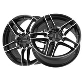 1 X Motiv 434MB Matic 16X7.5 5X100/5X4.50 73.1 Hub +40 Offset Black Wheel Rim