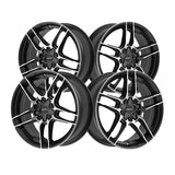 1 X Motiv 434MB Matic 16X7.5 5X100/5X4.50 73.1 Hub +40 Offset Black Wheel Rim