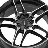 1 X Motiv 434MB Matic 19X8.5 5X4.50 74.1 Hub 40 Offset Black Wheel Rim