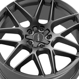 1 X Motiv 435G Foil 18X8 5X115/5X120 74.1 Hub +20 Offset Gloss Graphite Wheel Rim