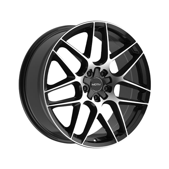 1 X Motiv 435MB Foil 17X7.5 5X4.50/5X120 74.1 Hub +40 Offset Black Wheel Rim