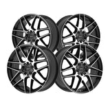 1 X Motiv 435MB Foil 17X7.5 5X4.50/5X120 74.1 Hub +40 Offset Black Wheel Rim