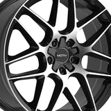 1 X Motiv 435MB Foil 17X7.5 5X4.50/5X120 74.1 Hub +40 Offset Black Wheel Rim