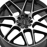 1 X Motiv 435MB Foil 17X7.5 5X4.50/5X120 74.1 Hub +40 Offset Black Wheel Rim