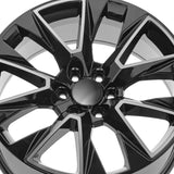 1 X O.E. Revolution C-14 Gloss Black & Milled 24X10 6x139.7 78.1 Hub 30 Offset Black Wheel Rim